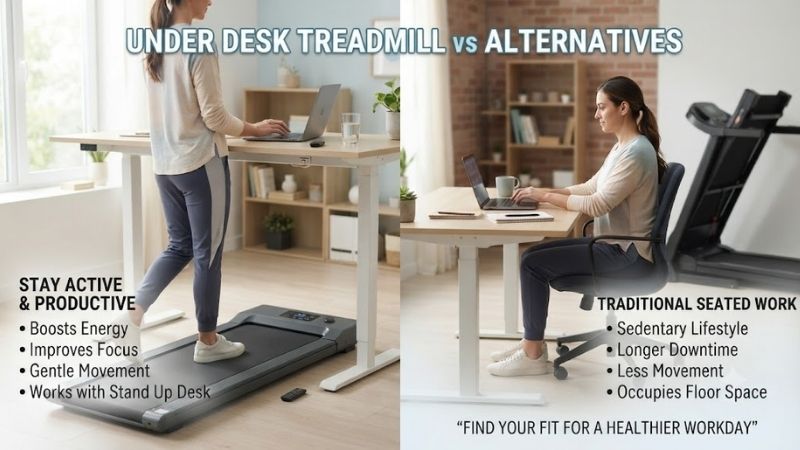 Under Desk Treadmill vs Alternatives: Quick Comparison